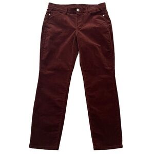 J. Jill Reddish Brown Pinwale Corduroy Straight Leg Jean SP